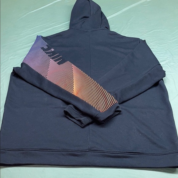 Nike Men's Black Hoodie with Multicolor Sleeve - Picture 4 of 4